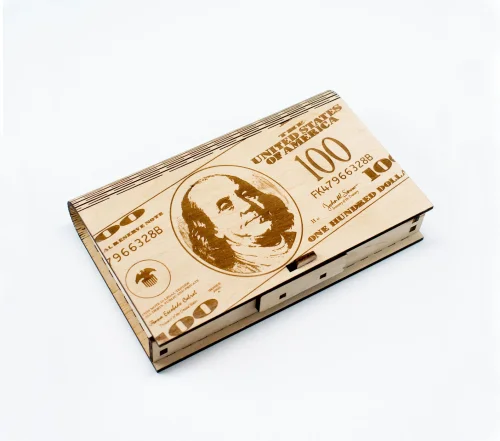 Dollar Gift Box SVG DXF for Laser Cutting Glowforge - Customizable Vector Design