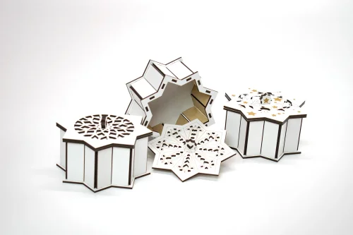 Corte láser: 6 diseños de cajas en forma de estrella para manualidades y decoración