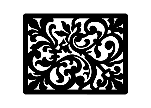 Patrón decorativo rectangular para corte láser