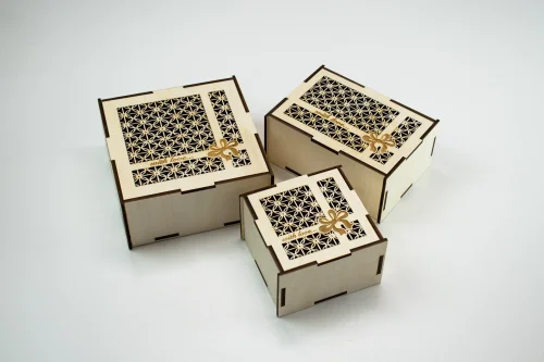 3 Size Laser Cut SVG Box Files - Customizable and Easy-to-Use Templates