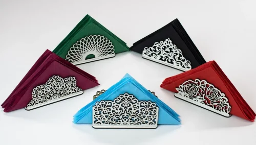 Paquete de archivos SVG para corte láser: Servilleteros decorativos para mesas