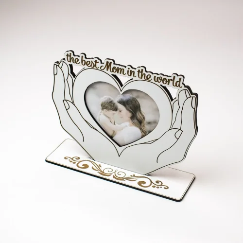 Vector de corte láser para el Día de la Madre - Marco de fotos SVG DXF para Glowforge