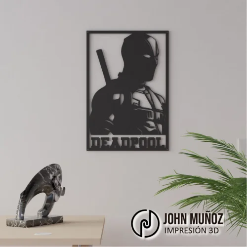 Deadpool Silueta – Archivo Láser Decorativo de Superhéroe para Corte en MDF o Acrílico