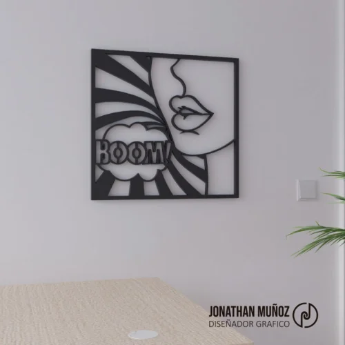 BOOM! Pop Art – Archivo para Corte Láser de Decoración Moderna Estilo Cómic