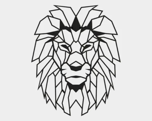 Archivo digital Aslan para corte láser, diseño vectorial para MDF y decoración