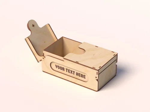 Caja de Madera Personalizada - Archivos SVG y DXF para Corte Láser y DIY