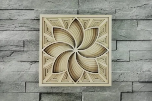 Mándala Multicapa para Corte Láser - Diseño Creativo para Decoración Personalizada