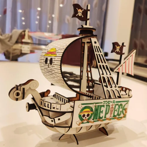 Barco anime Going Merry One Piece para corte láser - Archivos DXF, AI, PDF y más