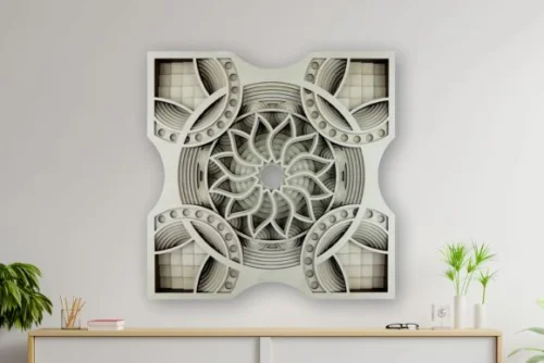 Mándala Floral Multicapas para Corte Láser - Diseño Creativo para Decoración y Manualidades