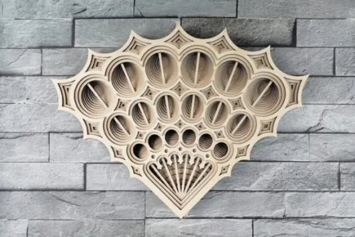 Concha de Mar Multicapas para Corte Láser - Diseño Creativo para Artesanías y Decoración