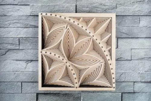 Cuadro multicapas para corte láser personalizable | Arte decorativo moderno y original
