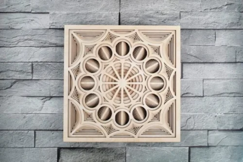 Cuadro Mándala para Corte Láser: Diseño Creativo y Personalizado para Decoración Artesanal