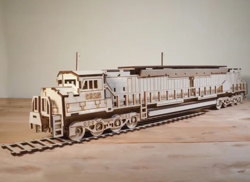 Tren Union Pacific 3mm SVG para Corte Láser - Diseño Personalizado para Decoración y Modelismo