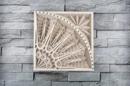 Cuadro Decorativo Abanico Multicapa para Corte Láser - Arte y Diseño Personalizado