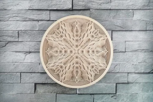 Mándala Floral Multicapa para Corte Láser - Diseño Personalizable para Decoración y Manualidades