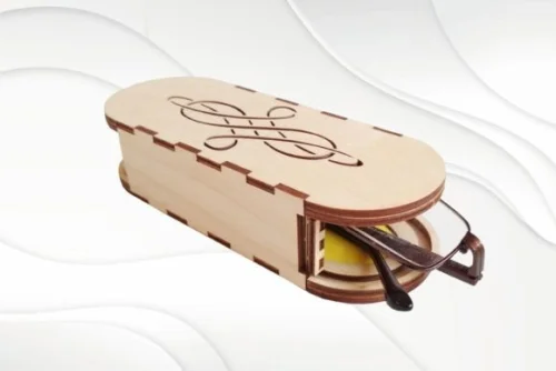 Caja de regalo personalizada con patrón de tortuga - Diseño de corte láser exclusivo