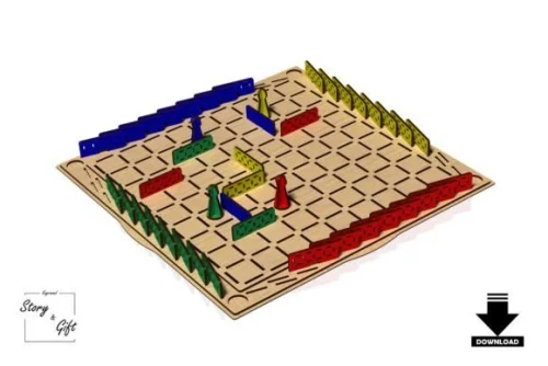 Laser-Cut Wooden Board Game - Unique Design for Hours of Family Fun