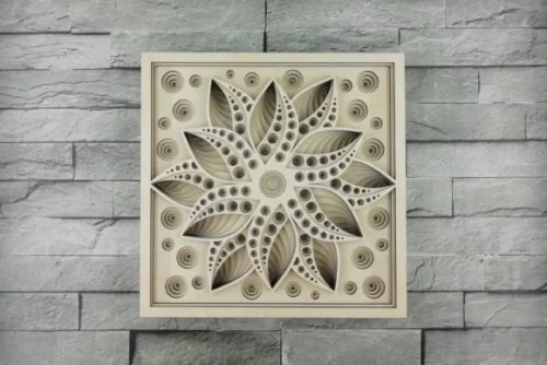 Flor Multicapa para Corte CNC - Diseño Decorativo Personalizado para Proyectos Creativos