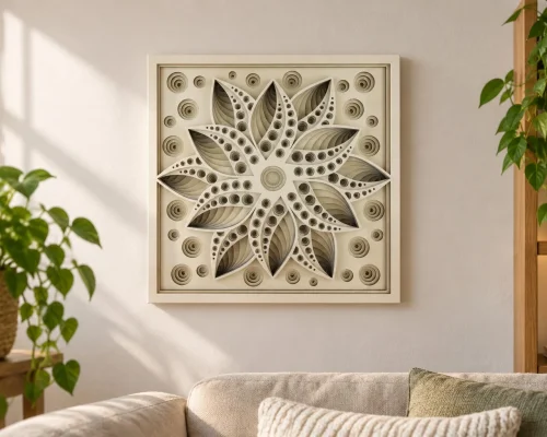 Flor Multicapa para Corte CNC - Diseño Decorativo Personalizado para Proyectos Creativos