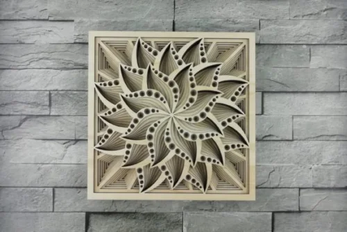 Flor de Corte Láser para Decoración en Capas | Arte y Manualidades Personalizadas