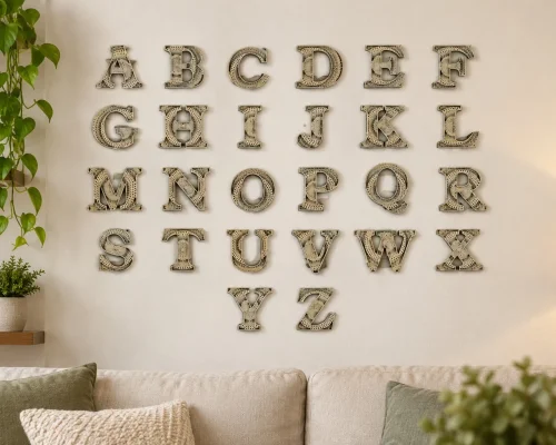 Letras en Capas A-Z para Corte Láser | Plantillas 3D Personalizables para Proyectos Creativos