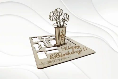 Tarjeta de Cumpleaños Personalizada para Corte Láser - Diseño Creativo y Único