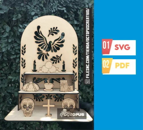 altar de muertos , day of the dead svg, dia de muertos mexico, day of the dead Laser cut, ofrenda svg, memorial kit, nicho altar de muertos