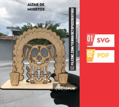 Día de Muertos Altar SVG Pack 9 | Day of the Dead Ofrenda Laser Cut File | Mexican Nicho Memorial | DIY Altar de Muertos Kit