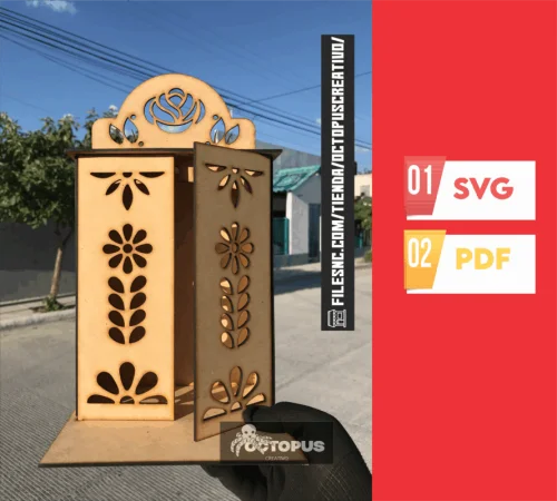 Día de Muertos Altar SVG | Day of the Dead Ofrenda Laser Cut File | Mexican Nicho Memorial | DIY Altar de Muertos Kit