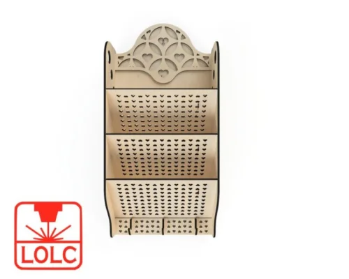 Organizador de Pared para Correo y Llaves - Estante CNC Personalizable y Funcional
