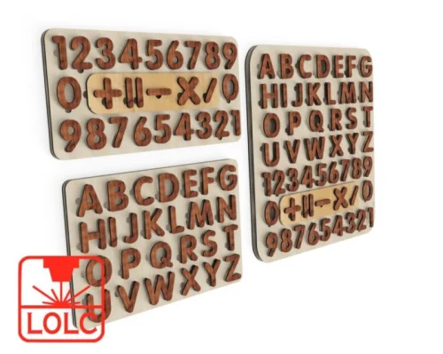 Abecedario y Números para Corte Láser CNC - Plantillas Personalizables para Decoración y Manualidades