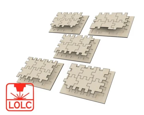 Juego de mesa: 5 rompecabezas decorativos para corte láser personalizados
