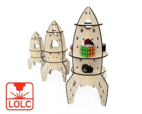 Diseño de Nave y Cohete para Corte Láser - Plantillas Personalizadas para Hobby y Proyectos