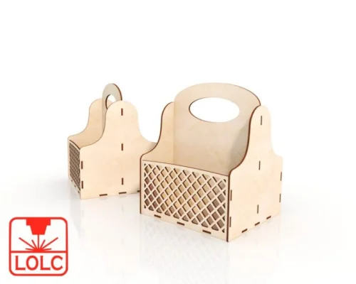 Caja de diseño con reja para corte láser CNC | Archivos SVG y DXF listos para usar