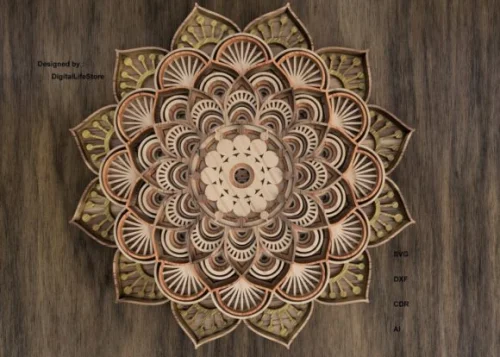 Archivos de corte láser para mandalas multicapa | Diseño personalizado y fácil de usar