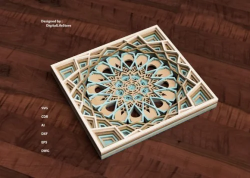 Diseños de Mandalas Multicapa para Corte Láser - Archivos Digitales Listos para Imprimir