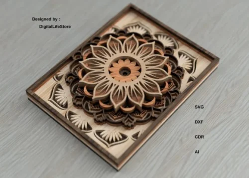 Archivos de corte láser de mandalas multicapa para decoración y manualidades