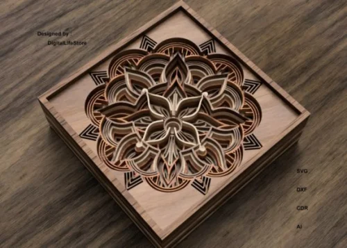 Plantilla de Silueta Floral para Corte Láser - Diseño Creativo y Personalizable