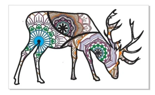Corte Láser Mandala de Ciervo Multicapa para Decoración y Artesanía Personalizada