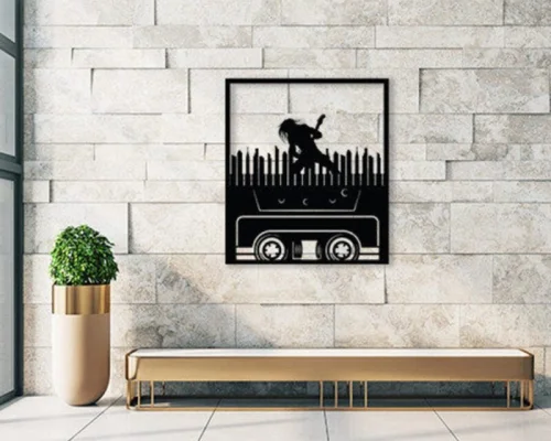 Decorative Musician Artwork for Laser Cutting - Original and Customizable Design for Your Home