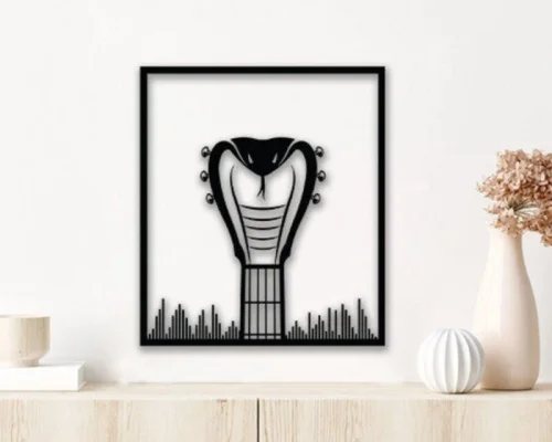 Cuadro Decorativo de Guitarra para Corte Láser - Arte Personalizado para Musicos