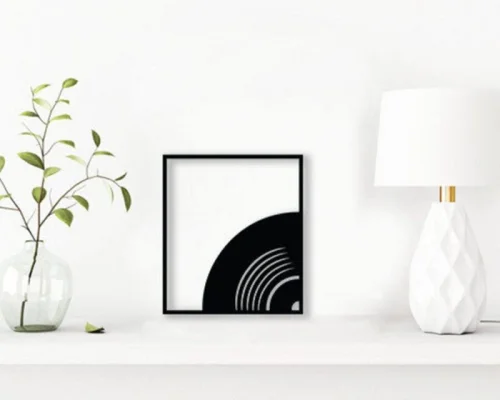 Silueta de Disco Musical para Corte Láser CNC - Plantilla Personalizada y Creativa
