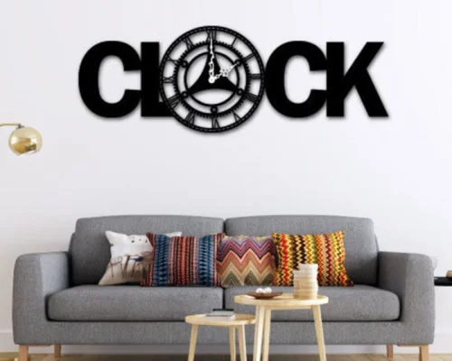 Plantilla Silueta Reloj Minimalista para Corte Láser - Diseño Creativo DIY