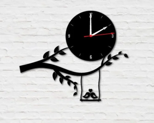 Silueta de reloj para corte láser CNC - plantilla personalizable para manualidades y decoración