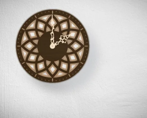 Reloj de capas personalizable para corte láser CNC - Diseño moderno y exclusivo