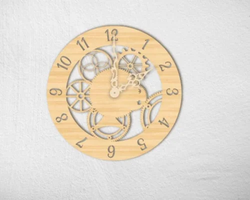 Silueta de Reloj para Corte Láser - Plantilla Personalizable para Decoración y Manualidades