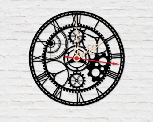 Silueta de diseño para reloj cortada a láser - Plantilla personalizada para artesanía