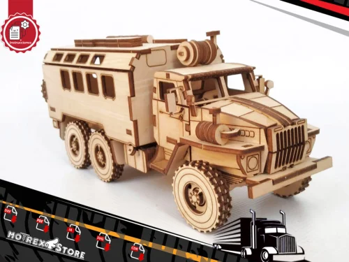 Archivos Camión Ural 4320 3mm Cnc laser cut Dxf, Ai, Cdr, Pdf, Svg. Etc