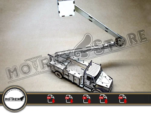 Archivos Camión International 4200 digger 3mm cnc laser cut Dxf, Ai, Cdr, Pdf, Svg.