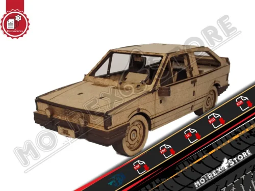 Volkswagen Gol GTS 1990 3mm cnc laser cut file Dxf, Ai, Cdr, Pdf, Svg.